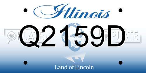 Q2159D Illinois License Plate