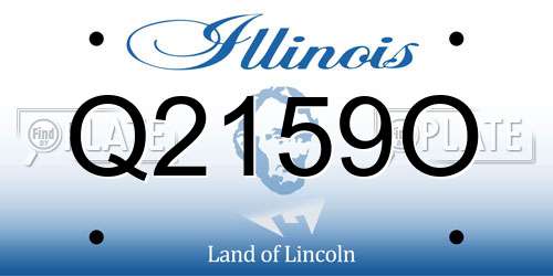 Q2159O Illinois License Plate