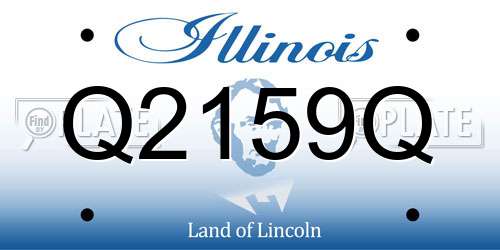 Q2159Q Illinois License Plate