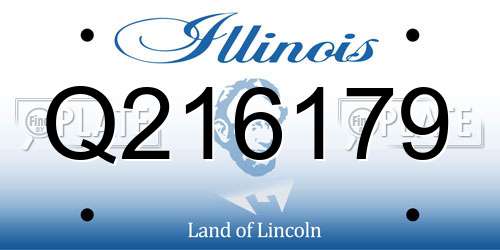 Q216179 Illinois License Plate