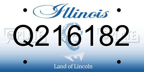 Q216182 Illinois License Plate