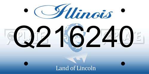 Q216240 Illinois License Plate