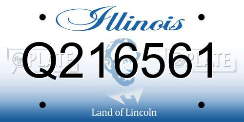 Q216561 Illinois License Plate