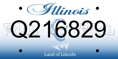 Q216829 Illinois License Plate