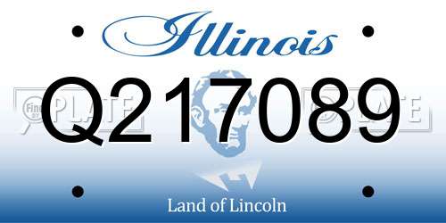 Q217089 Illinois License Plate