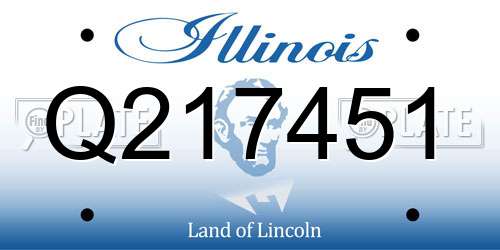 Q217451 Illinois License Plate