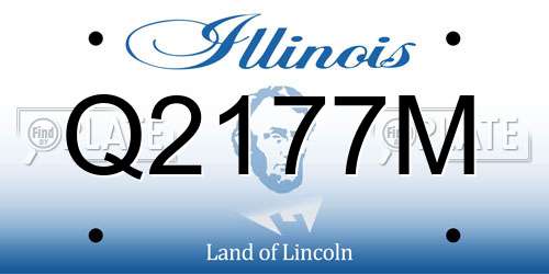 Q2177M Illinois License Plate