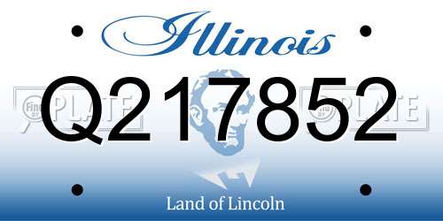 Q217852 Illinois License Plate