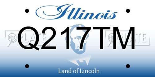 Q217TM Illinois License Plate