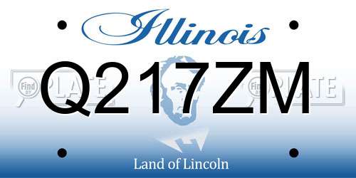 Q217ZM Illinois License Plate