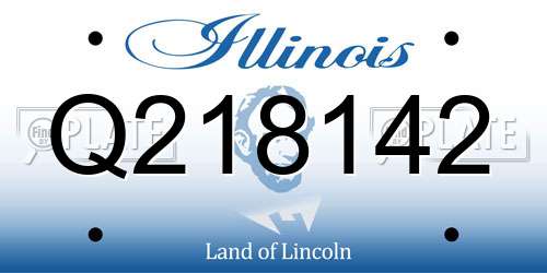 Q218142 Illinois License Plate