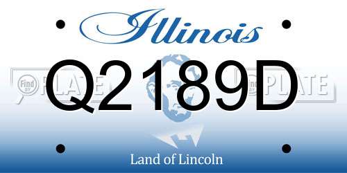 Q2189D Illinois License Plate