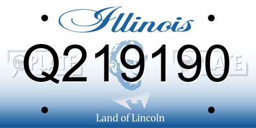 Q219190 Illinois License Plate