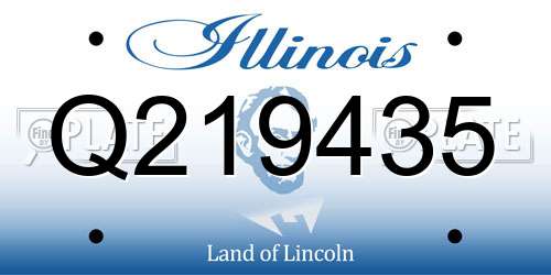 Q219435 Illinois License Plate