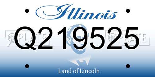 Q219525 Illinois License Plate