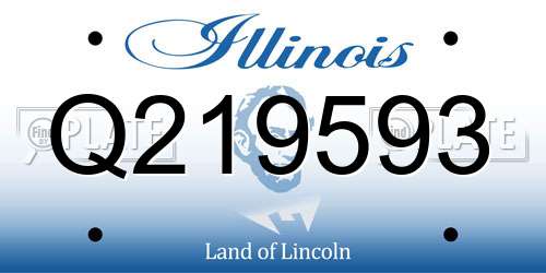 Q219593 Illinois License Plate