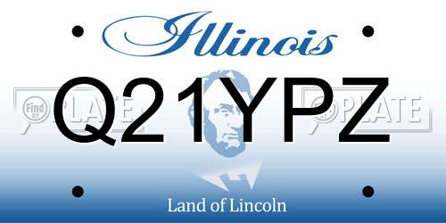 Q21YPZ Illinois License Plate