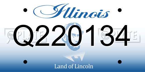 Q220134 Illinois License Plate