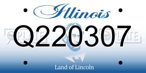 Q220307 Illinois License Plate