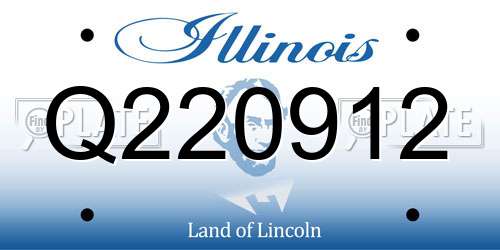 Q220912 Illinois License Plate