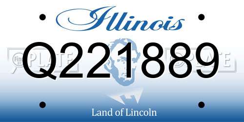 Q221889 Illinois License Plate