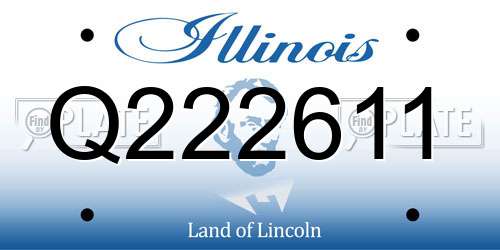 Q222611 Illinois License Plate