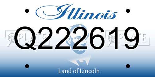 Q222619 Illinois License Plate