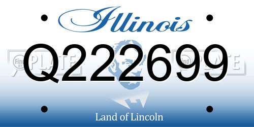 Q222699 Illinois License Plate
