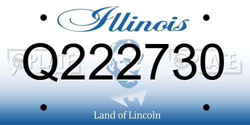Q222730 Illinois License Plate