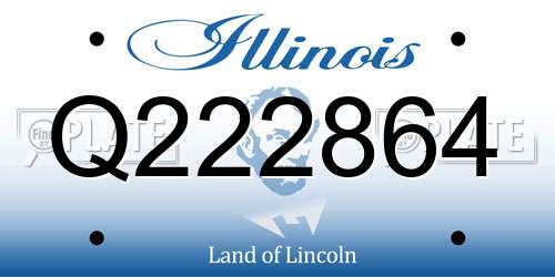Q222864 Illinois License Plate