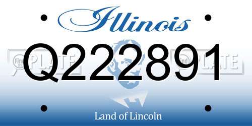 Q222891 Illinois License Plate