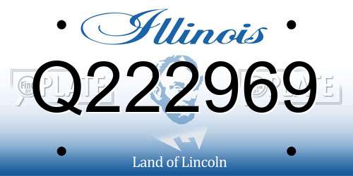Q222969 Illinois License Plate