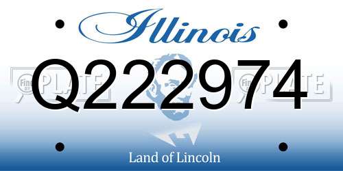 Q222974 Illinois License Plate