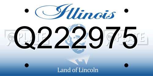 Q222975 Illinois License Plate