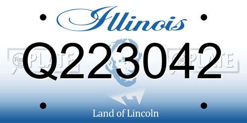 Q223042 Illinois License Plate