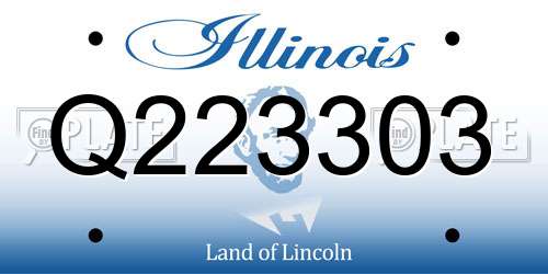 Q223303 Illinois License Plate