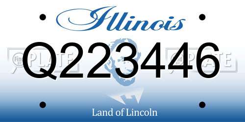 Q223446 Illinois License Plate