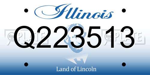 Q223513 Illinois License Plate