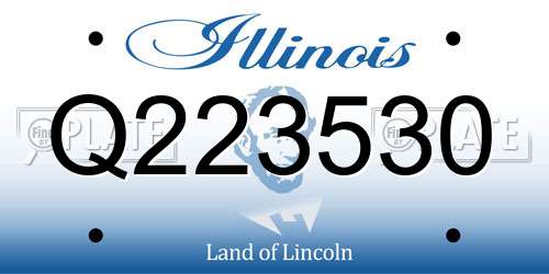 Q223530 Illinois License Plate