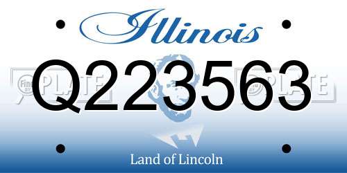 Q223563 Illinois License Plate