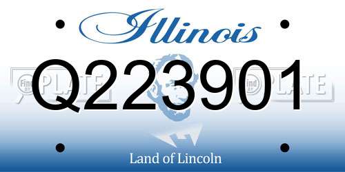 Q223901 Illinois License Plate