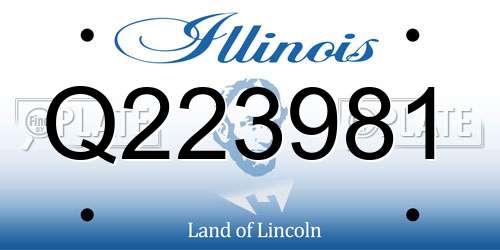 Q223981 Illinois License Plate