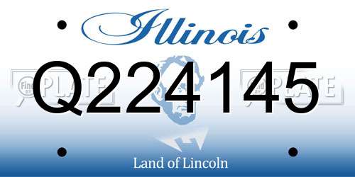 Q224145 Illinois License Plate