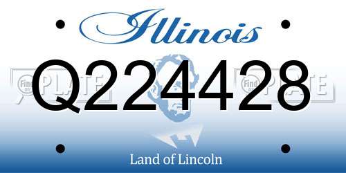 Q224428 Illinois License Plate