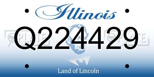 Q224429 Illinois License Plate