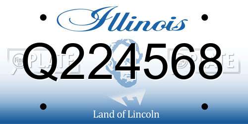 Q224568 Illinois License Plate
