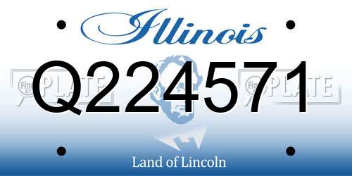 Q224571 Illinois License Plate