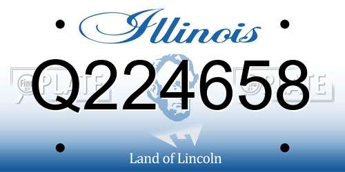 Q224658 Illinois License Plate
