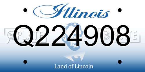 Q224908 Illinois License Plate
