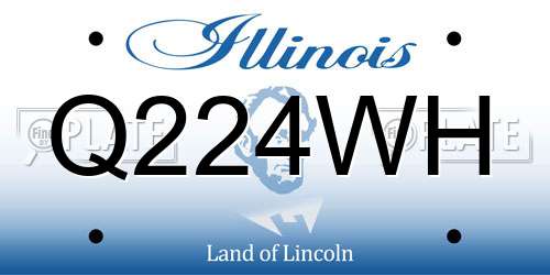 Q224WH Illinois License Plate